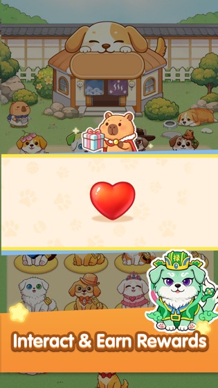 Interact with pets and earn heart rewards